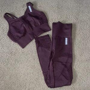 Gymshark Maroon Set